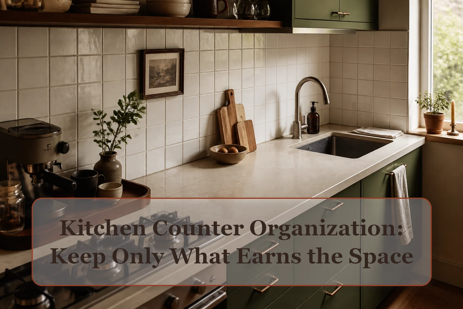 Kitchen Counter Organization: Keep Only What Earns the Space