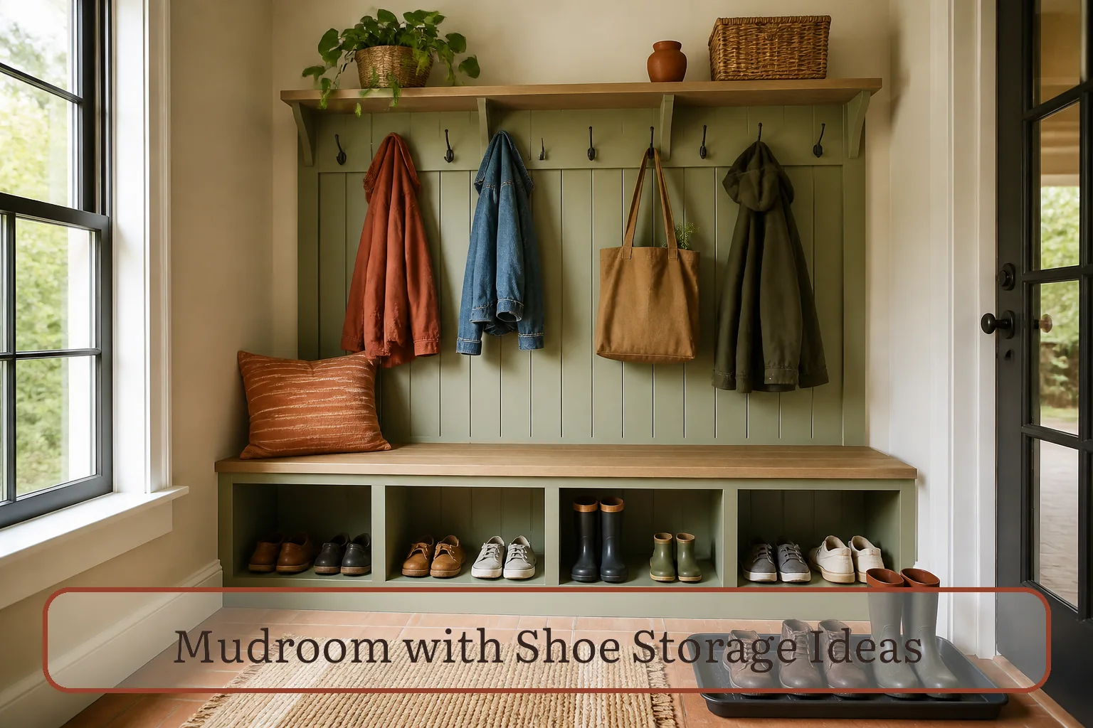 Mudroom with Shoe Storage Ideas