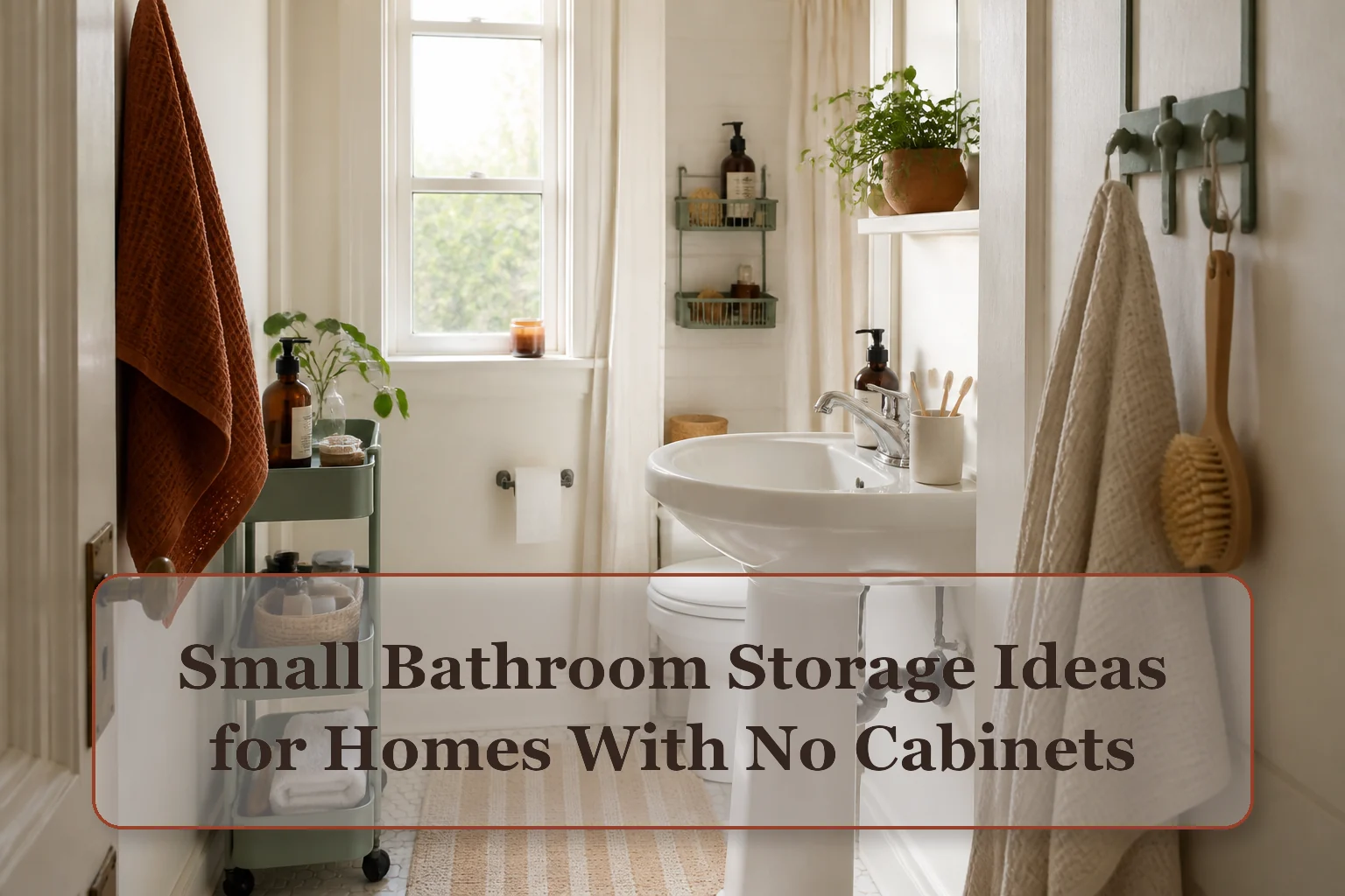 Small Bathroom Storage Ideas for Homes With No Cabinets