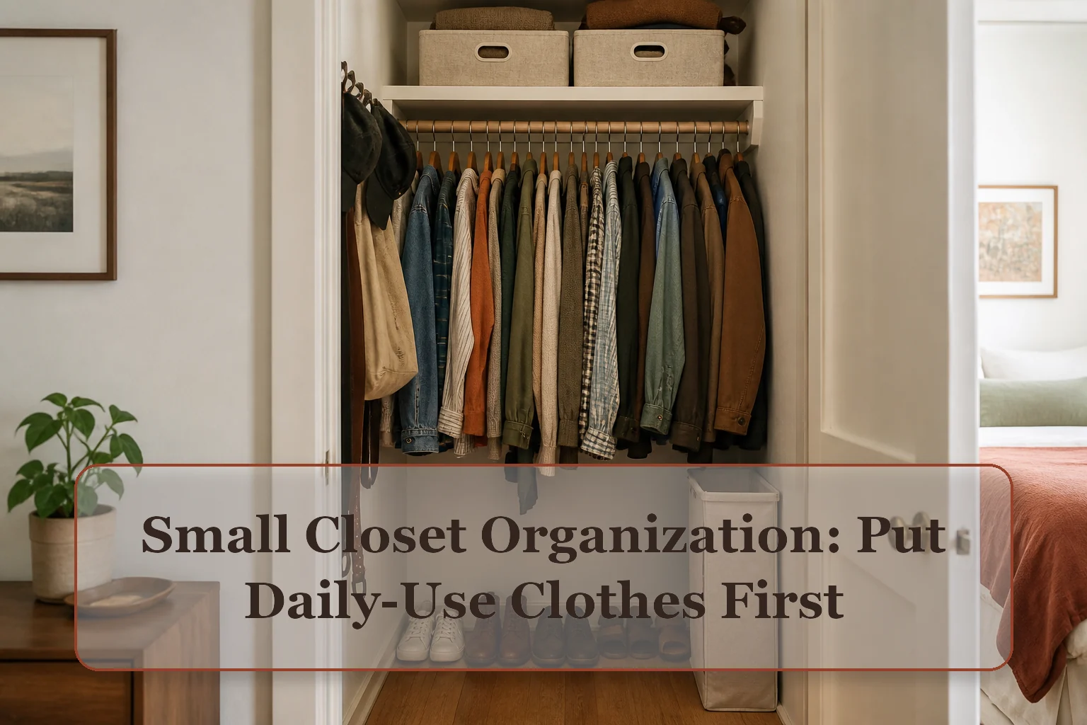 Small Closet Organization: Put Daily-Use Clothes First